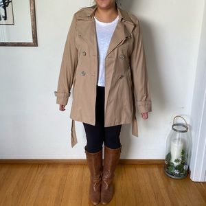 EXPRESS Fashion Trench Coat (Tan)